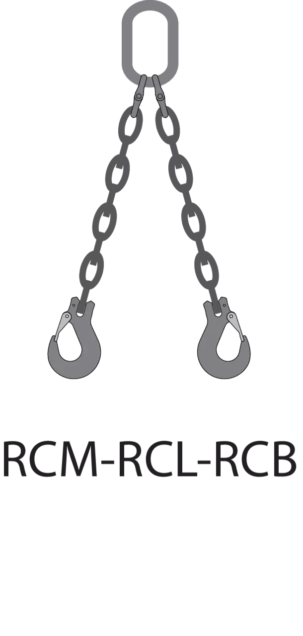 Edelstahl Anschlagkette 2-Strang RCM-RCL-RCB
