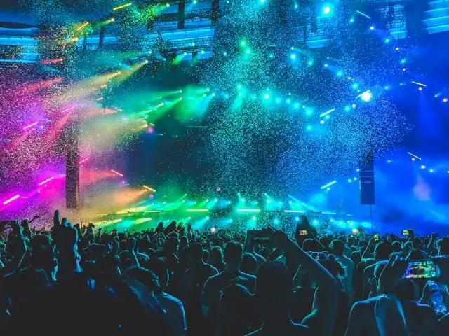 colorful stage