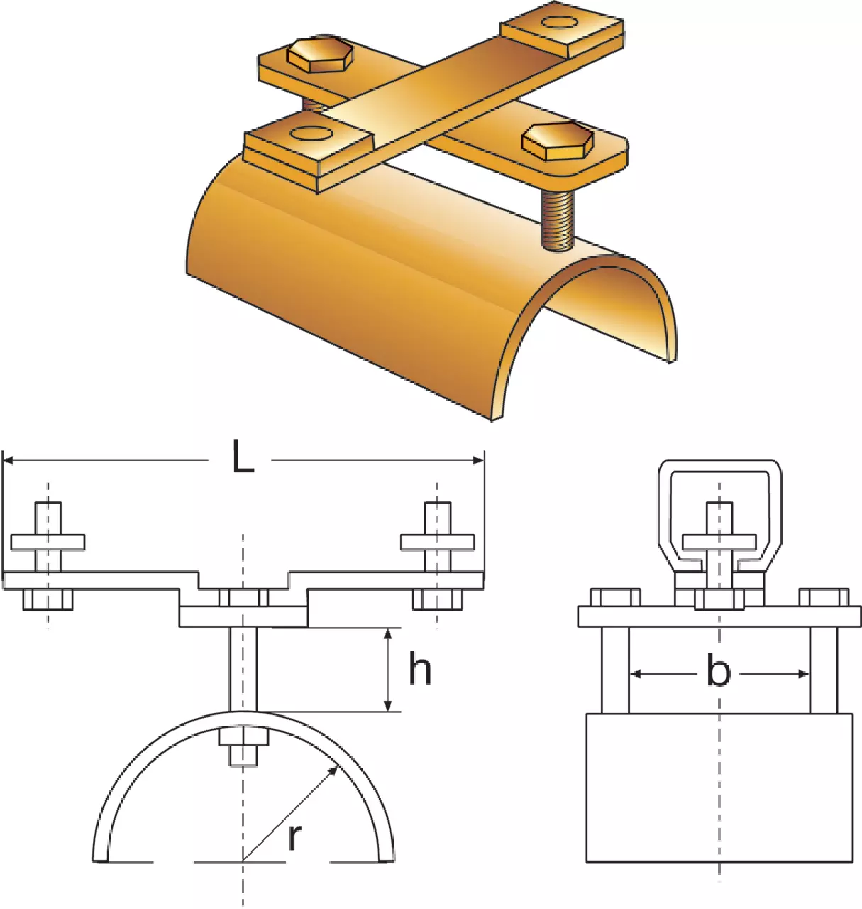 Flat cable clamps