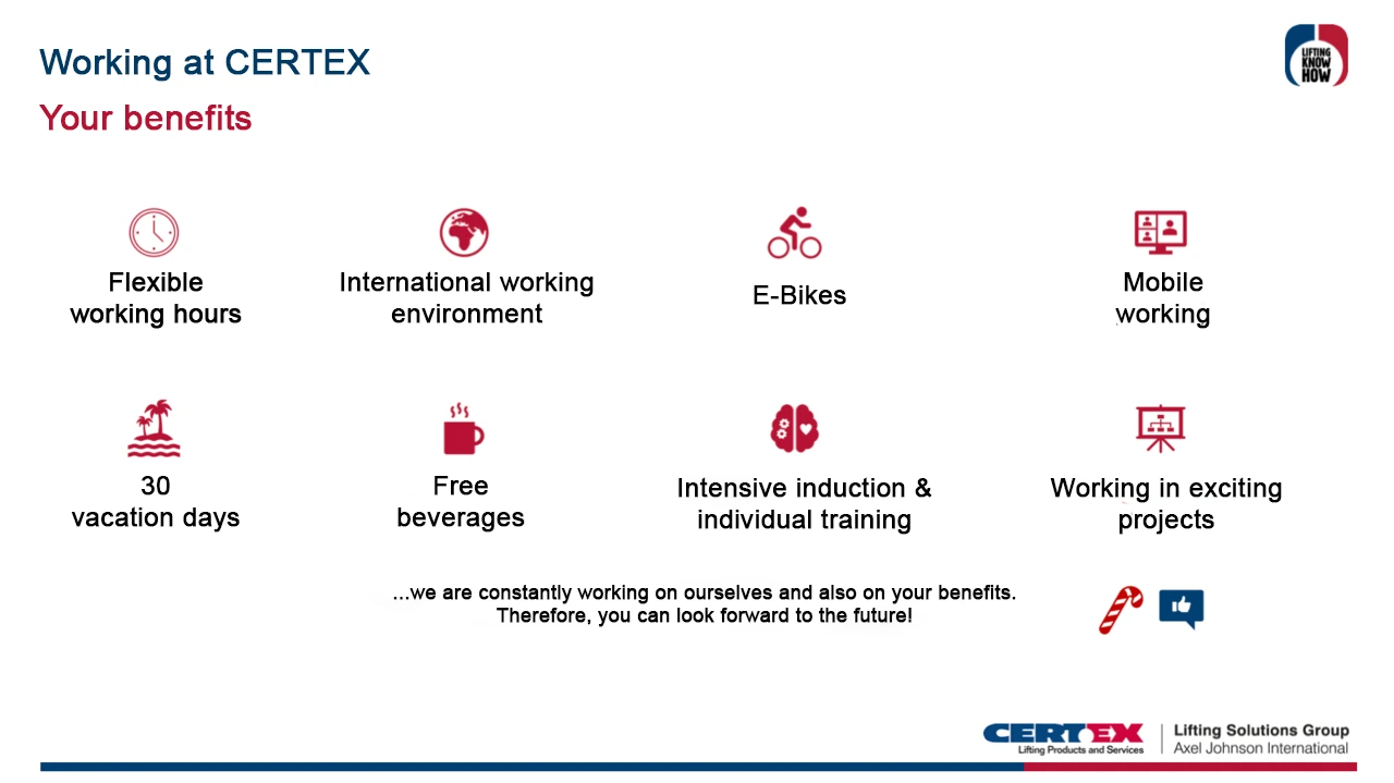 Benefits bei Certex