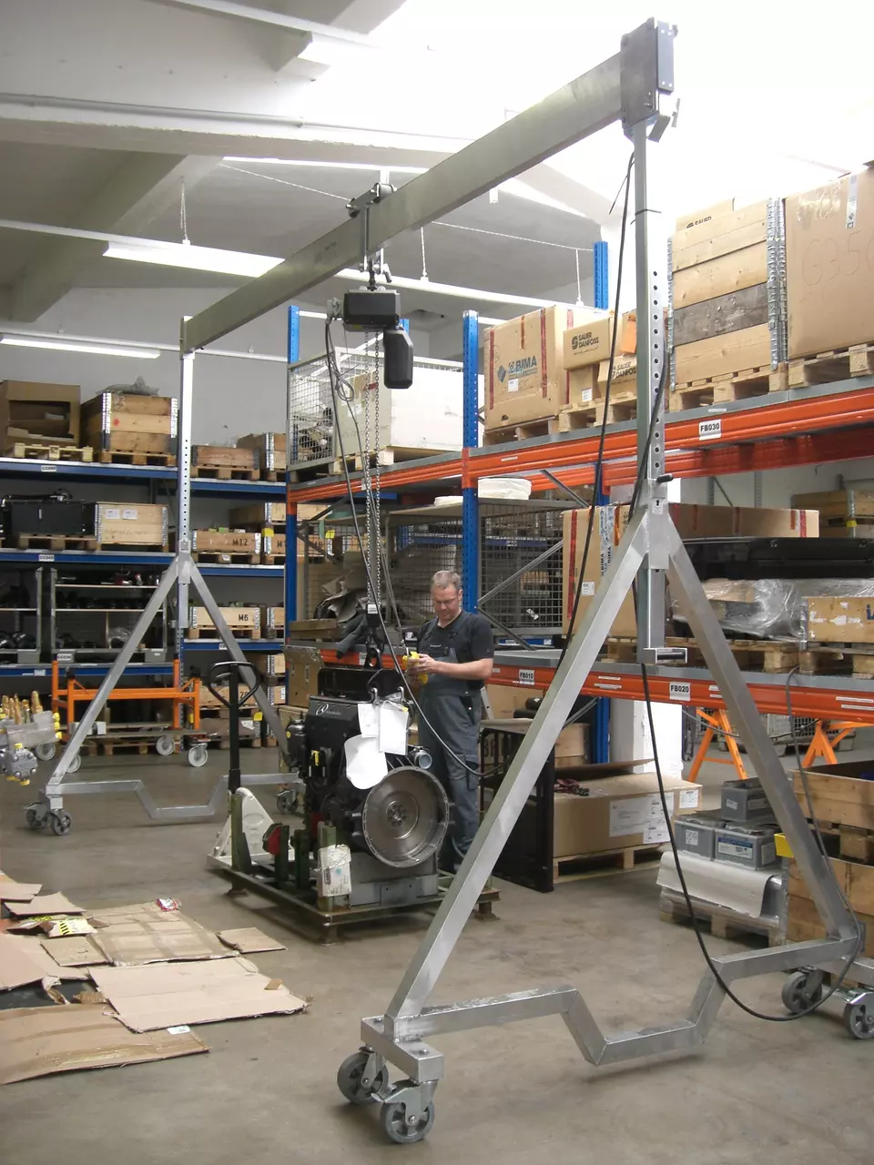 Aluminium Gantry Crane movable under Load